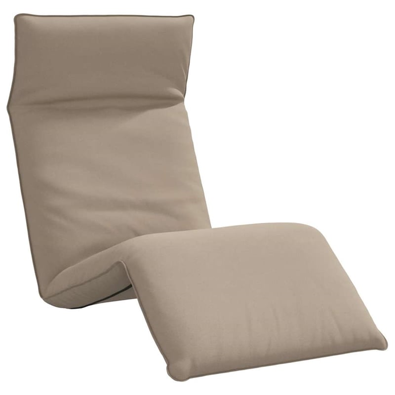 vidaXL Oxford Fabric Folding Sun Lounger in Taupe