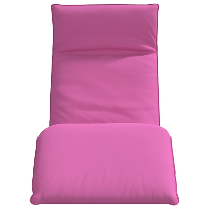 vidaXL Oxford Fabric Folding Sun Lounger in Pink