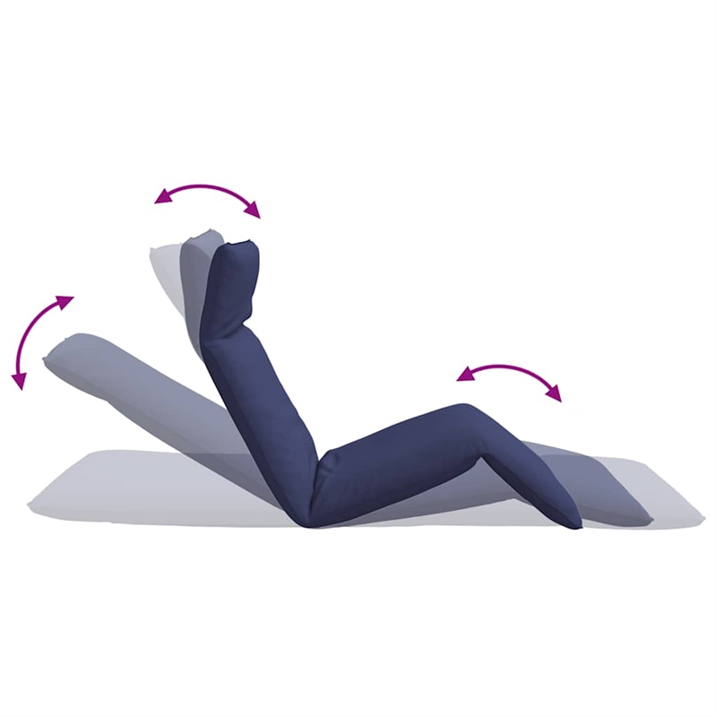 vidaXL Oxford Fabric Folding Sun Lounger in Navy Blue