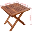 vidaXL Solid Acacia Wood Sun Lounger and Table in Brown