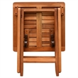 vidaXL Solid Acacia Wood Sun Lounger and Table in Brown