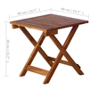 vidaXL Solid Acacia Wood Sun Lounger and Table in Natural/Brown