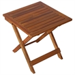 vidaXL Solid Acacia Wood Sun Lounger and Table in Natural/Brown