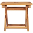 vidaXL Teak Wood 2 Pc Sun Lounger and Table in Brown