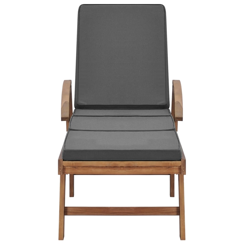 vidaXL Sun Lounger in Dark Gray (Set of 2)