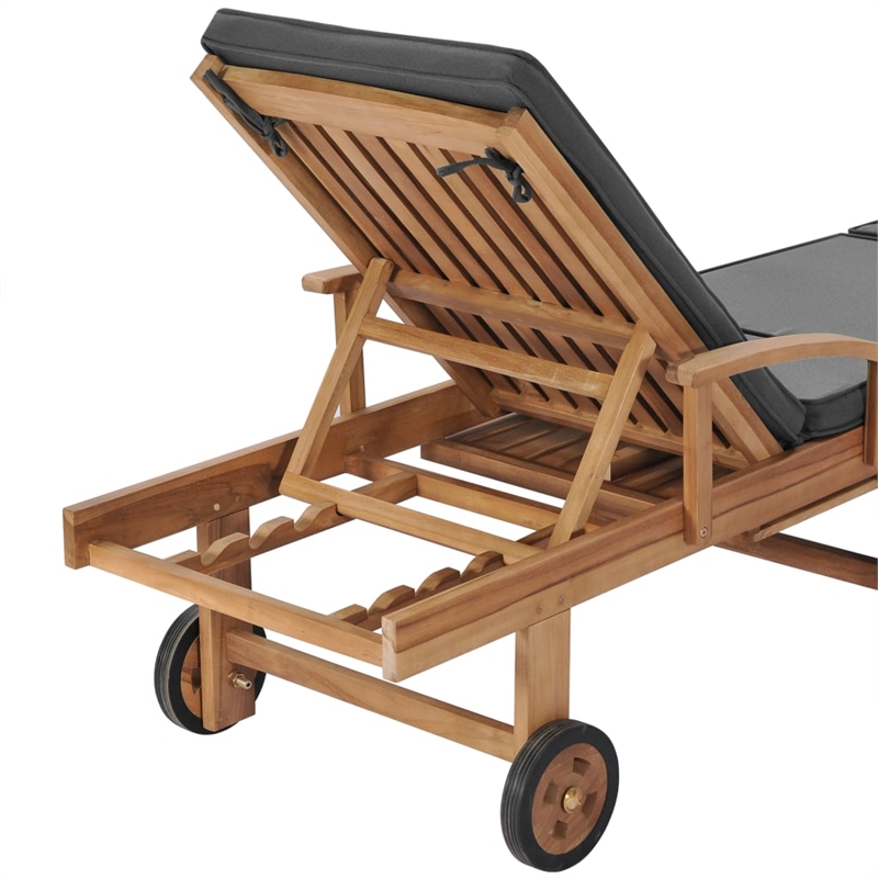 vidaXL Sun Lounger in Dark Gray (Set of 2)