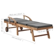 vidaXL Sun Lounger in Dark Gray (Set of 2)