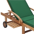 vidaXL Teak Wood Sun Lounger in Green (Set of 2)