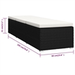 vidaXL Sun Lounger in Black/Cream White