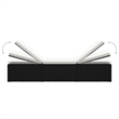 vidaXL Sun Lounger in Black/Cream White