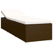 vidaXL Standard Foldable PE Rattan Sun Lounger in Brown