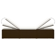 vidaXL Standard Foldable PE Rattan Sun Lounger in Brown