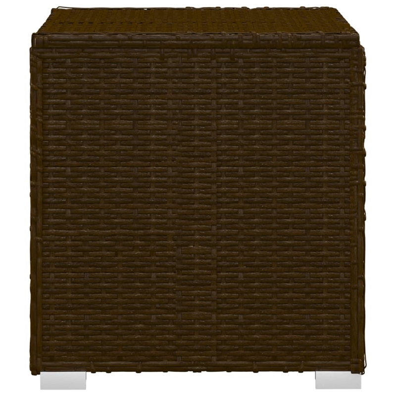 vidaXL Standard Foldable PE Rattan Sun Lounger in Brown