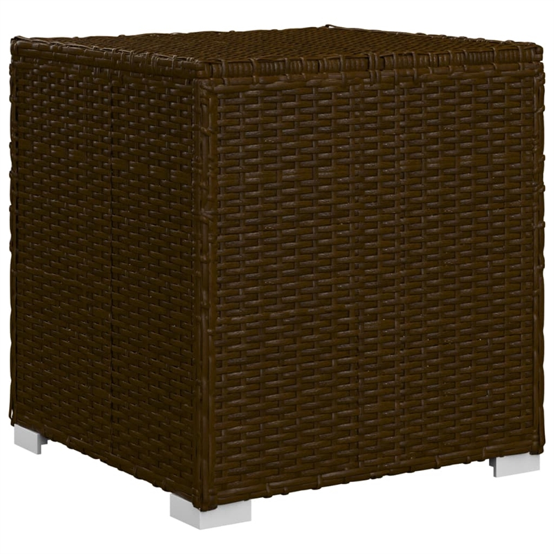 vidaXL Standard Foldable PE Rattan Sun Lounger in Brown