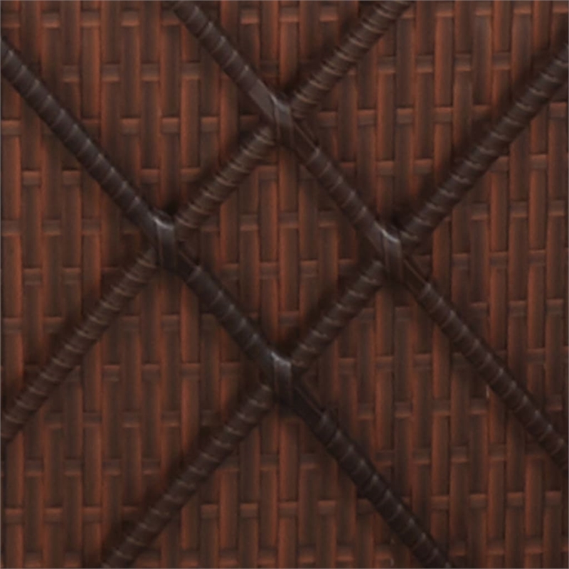 vidaXL Standard Foldable PE Rattan Sun Lounger in Brown