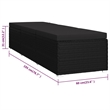 vidaXL PE Rattan Large Sun Lounger in Black