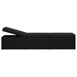vidaXL PE Rattan Large Sun Lounger in Black