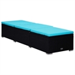 vidaXL PE Rattan Sun Lounger Set in Black