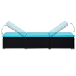 vidaXL PE Rattan Sun Lounger Set in Black
