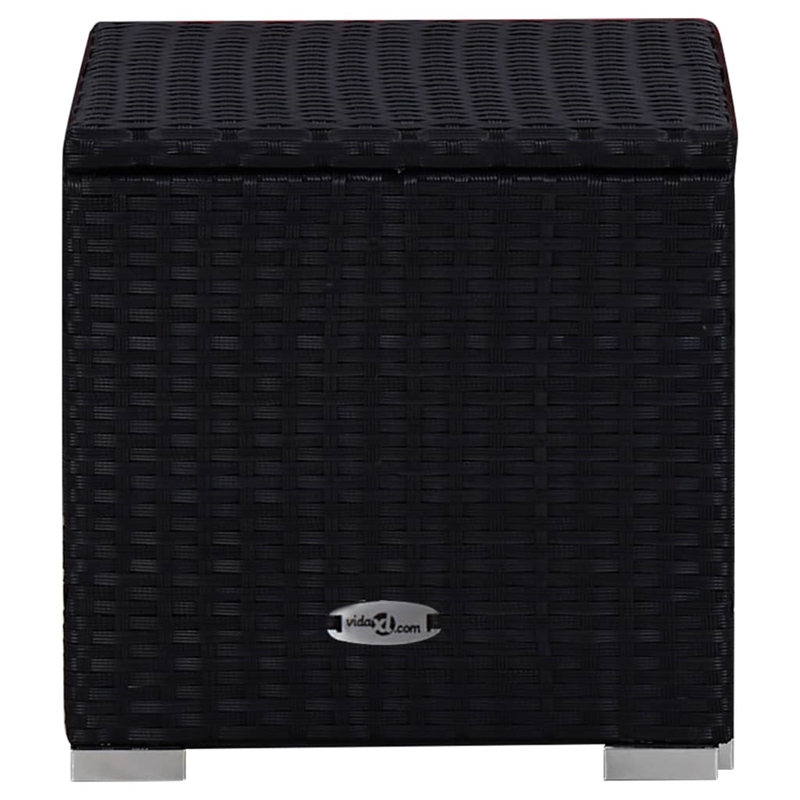 vidaXL PE Rattan Sun Lounger Set in Black