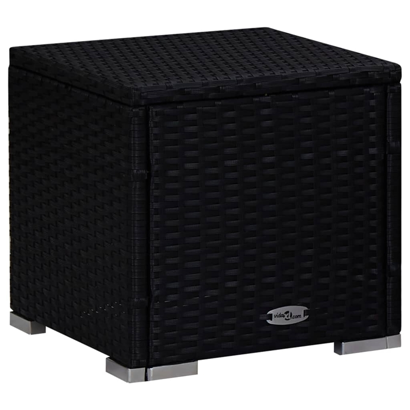 vidaXL PE Rattan Sun Lounger Set in Black