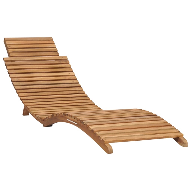 vidaXL Teak Wood Garden Lounger Set in Brown
