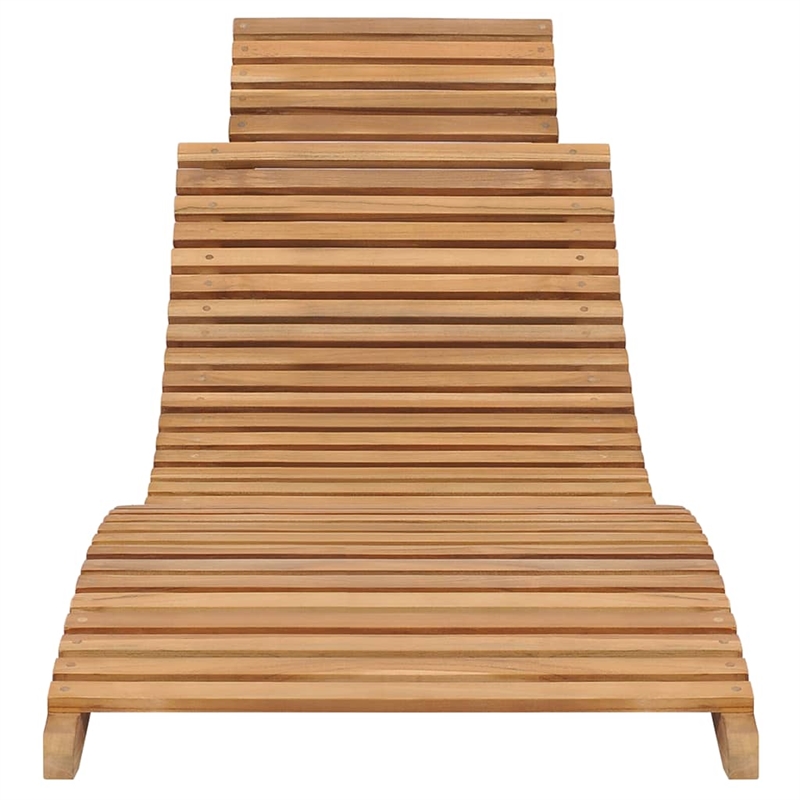 vidaXL Teak Wood Garden Lounger Set in Brown