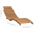 vidaXL Teak Wood Garden Lounger Set in Brown
