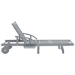 vidaXL Solid Acacia Wood Sun Lounger in Gray