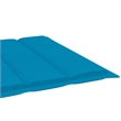 vidaXL Solid Acacia Wood Sun Lounger in Gray/Blue Cushions
