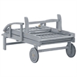 vidaXL Solid Acacia Wood Sun Lounger in Gray
