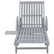 vidaXL Solid Acacia Wood Sun Lounger in Gray