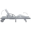 vidaXL Solid Acacia Wood Sun Lounger in Gray
