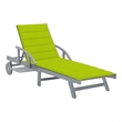vidaXL Solid Acacia Wood Sun Lounger in Gray