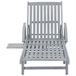 vidaXL Solid Acacia Wood Sun Lounger in Gray