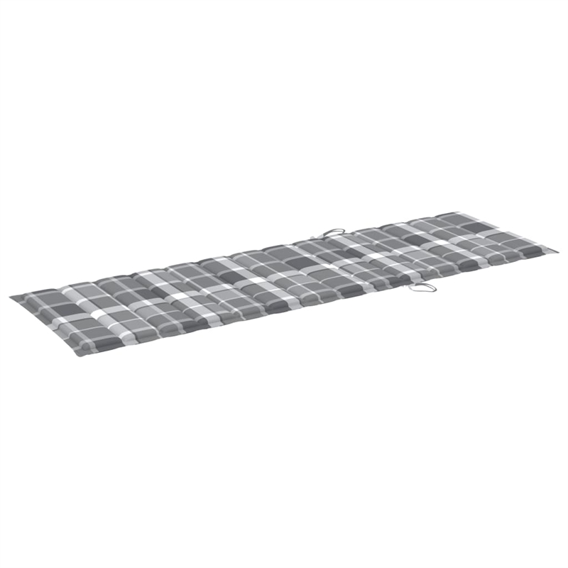 vidaXL Solid Acacia Wood Sun Lounger in Gray