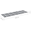 vidaXL Solid Acacia Wood Sun Lounger in Gray