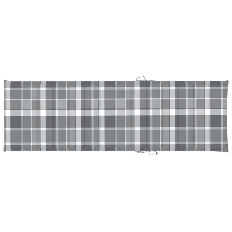 vidaXL Solid Acacia Wood Sun Lounger in Gray