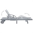vidaXL Solid Acacia Wood Sun Lounger in Gray