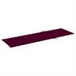 vidaXL Natural Wood Sun Lounger in Wine Red Cushions