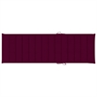 vidaXL Natural Wood Sun Lounger in Wine Red Cushions