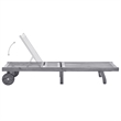 vidaXL Solid Acacia Wood Sun Lounger in Gray