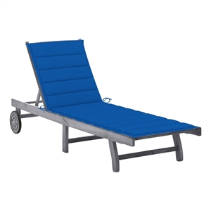 vidaXL Sun Lounger in Gray/Blue