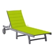 vidaXL Large Solid Acacia Wood Sun Lounger in Gray