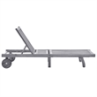 vidaXL Solid Acacia Wood Sun Lounger in Gray