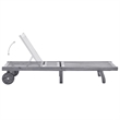 vidaXL Solid Acacia Wood Sun Lounger in Gray