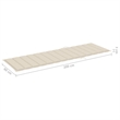 vidaXL Solid Acacia Wood 2-Person Sun Lounger with Cushions