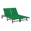 vidaXL Solid Acacia Wood Sun Lounger w/Multi-Position Backrest in Gray