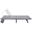 vidaXL Solid Acacia Wood Sun Lounger in Gray