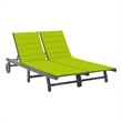 vidaXL Solid Acacia Wood Height-Adjustable Sun Lounger in Gray
